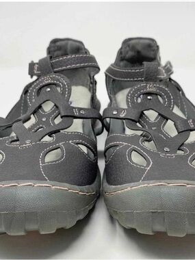 JBU by Jambu Sidney Vegan Leather Mary Jane Sandals Charcoal Grey Size 10M
